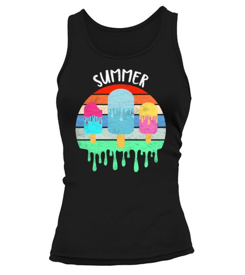 Melting Ice Cream Hot Summer Vacation Retro Vintag Tank top Woman