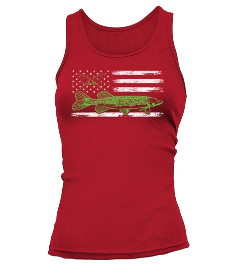 Needlefish USA Flag Gar Fish American Flag Gar Tank top Woman