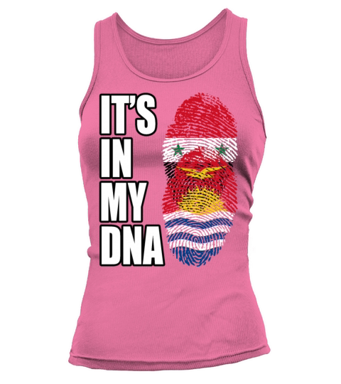 Syrian And Kiribati Vintage Heritage DNA Flag Tank top Woman