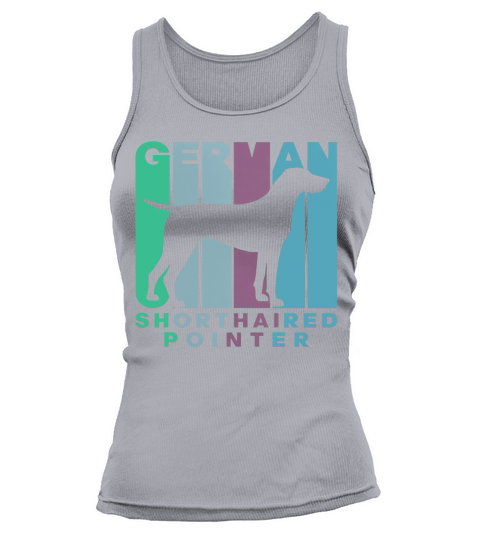 Vintage Style German Shorthair Pointer Silhouette Dog Owner Tank top Woman