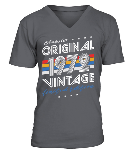50th birthday vintage 1972 classic original 1972 V-Neck T-shirt