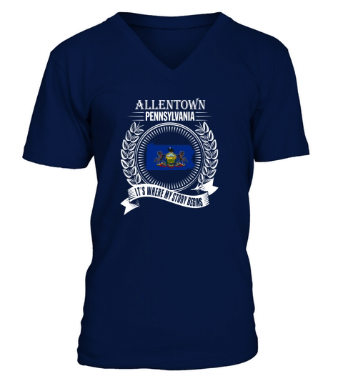Allentown Its  where my story begins V-Neck T-shirt