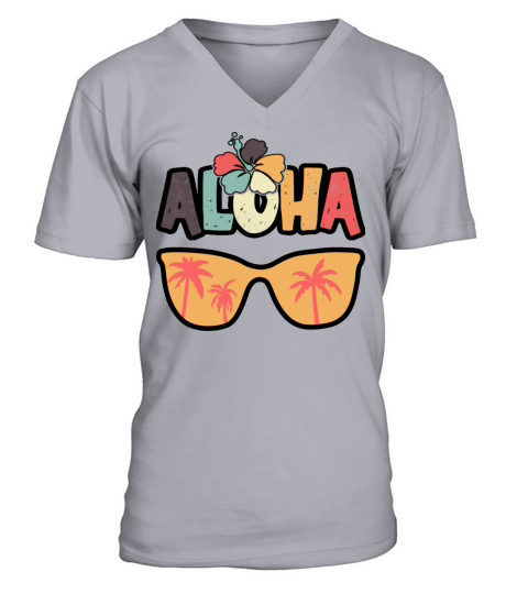 aloha vintage V-Neck T-shirt