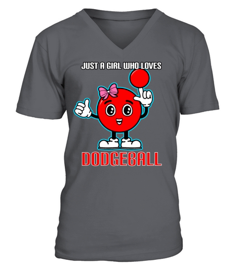 Just A Girl Who Loves Dodgeball V-Neck T-shirt