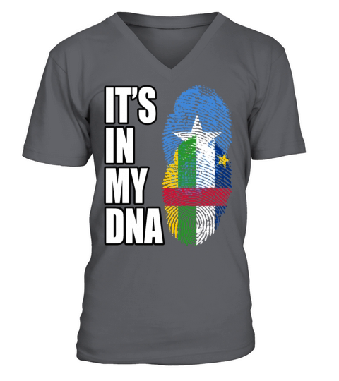 Somali And Central African Vintage Heritage DNA Fl V-Neck T-shirt