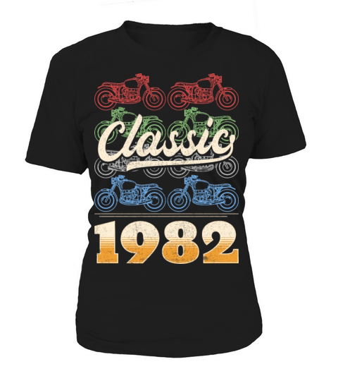 Vintage 1982 Original Parts Motorcycle Rider Women's T-Shirt