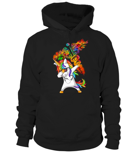 Unicorn Dabbing Nurse Shirt Hoodie Unisex