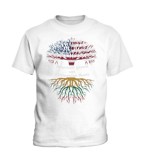 AMERICAN GROWN WITH LITHUANIAN ROOTS T-SHIRT Kids T-Shirt