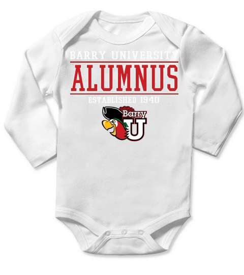 Barry University  Alumnus est Ablished 1940 - Unisex Long Sleeve Long Sleeve Baby One-Piece