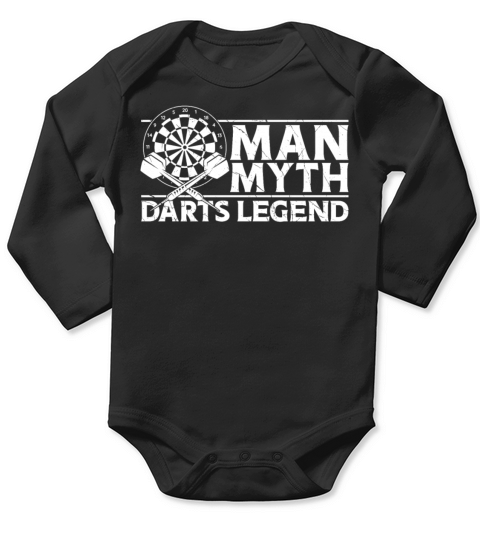 Darts Board Dad Father Vintage Long Sleeve Baby One-Piece