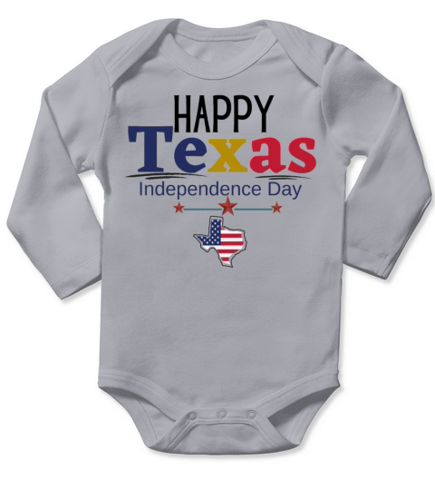 Funny Texas Quote Independence Day Cool For Texan Long Sleeve Baby One-Piece