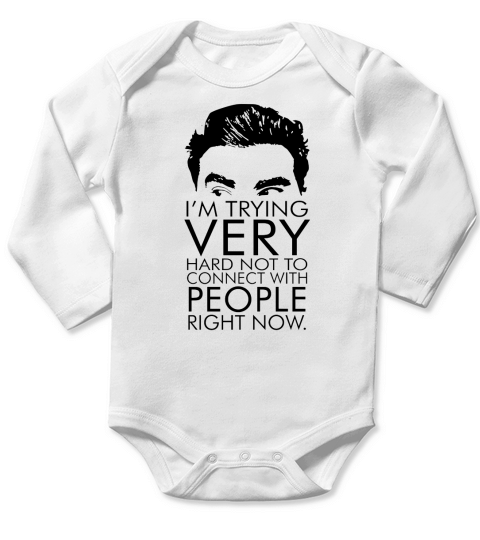 I’m trying very hard not to connect with people right now Long Sleeve Baby One-Piece