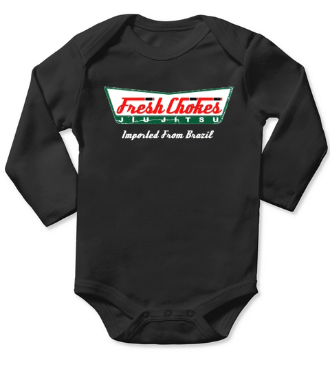 Jiu Jitsu BJJ Tee Fresh Chokes Long Sleeve Baby One-Piece