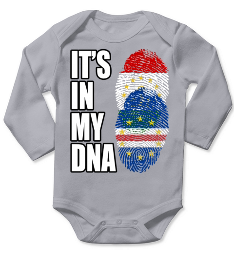 Tajikistani And Cabo Verdean Vintage Heritage DNA Long Sleeve Baby One-Piece