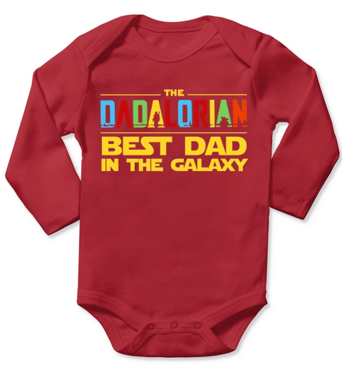 The Dadalorian best Dad in the Galaxy vintage shirtsh Long Sleeve Baby One-Piece