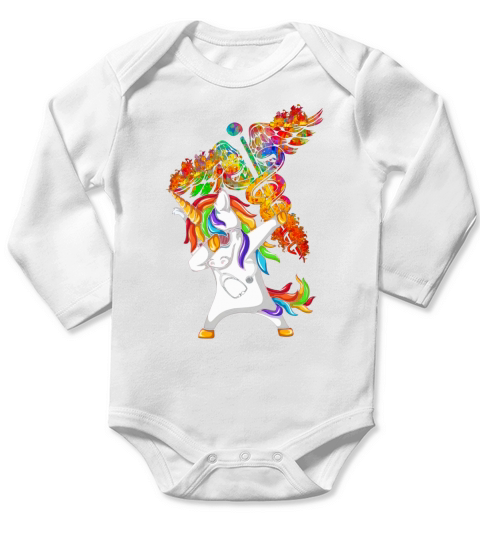 Unicorn Dabbing Nurse Shirt Long Sleeve Baby One-Piece
