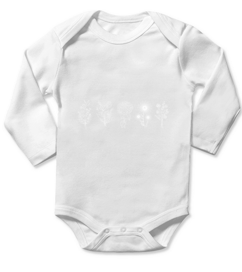 Wild flower Long Sleeve Baby One-Piece