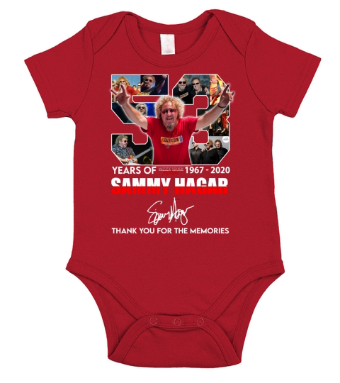 53 Years Of Sammy Hagar 1967 2020 signature shirt Short Sleeve Baby One-Piece