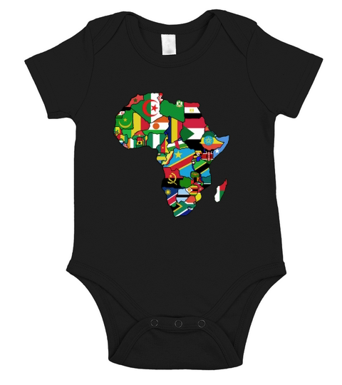Africa T-Shirt Proud African Country Flags Continent Love-01 LIMTED EDITION Short Sleeve Baby One-Piece