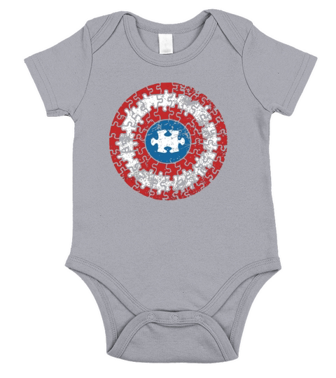 Autism Awareness Shirts Captain Autism Short Sleeve Baby One-Piece
