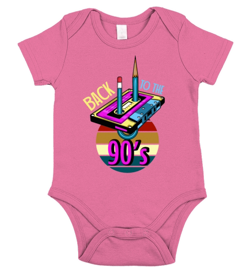 Back to 90s Oldschool Gift Short Sleeve Baby One-Piece
