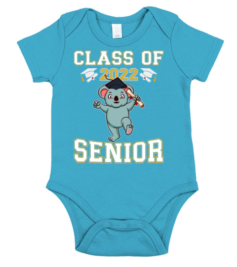 Class Of 2022 Senior Graduate Funny Graduation Short Sleeve Baby One-Piece