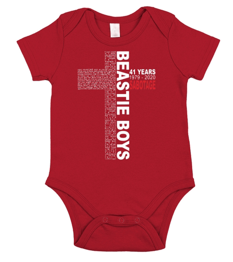 Cross Beastie Boys 41 years 1979-2020 Sabotage shirt Short Sleeve Baby One-Piece