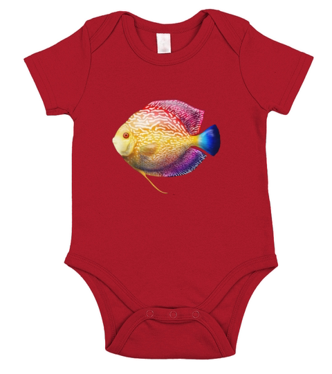 Discus Fish - Mens T-Shirt Short Sleeve Baby One-Piece