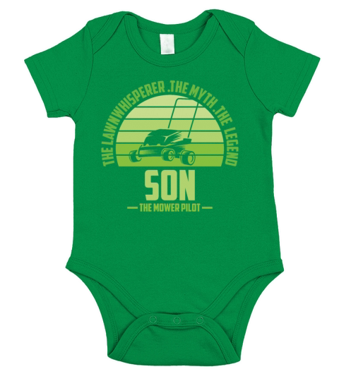 Funny Son Lawn Mowing Shirt Lawn Mower Mow Summer Short Sleeve Baby One-Piece
