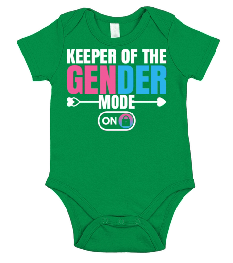 Gender Reveal Quote for a Keeper of the Gender Short Sleeve Baby One-Piece