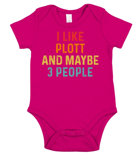 I Like Plott And Maybe 3 People Retro Vintage Short Sleeve Baby One-Piece