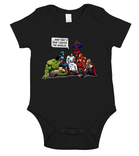 Jesus and superheroes save the world Short Sleeve Baby One-Piece