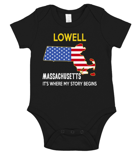 Lowell, Massachusetts Short Sleeve Baby One-Piece