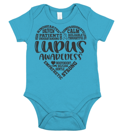 Lupus or Lupus awareness heart design Short Sleeve Baby One-Piece