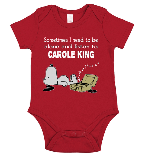 Sometimes I need to be alone and listen to Carole King Short Sleeve Baby One-Piece