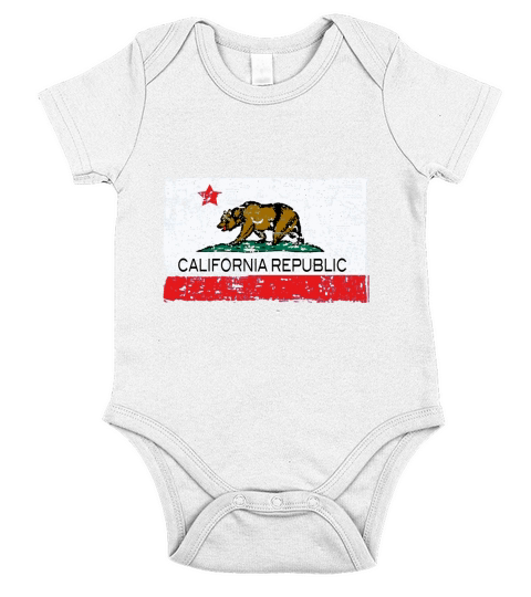 Vintage California Republic T-shirt Cali Life I Love CA Short Sleeve Baby One-Piece