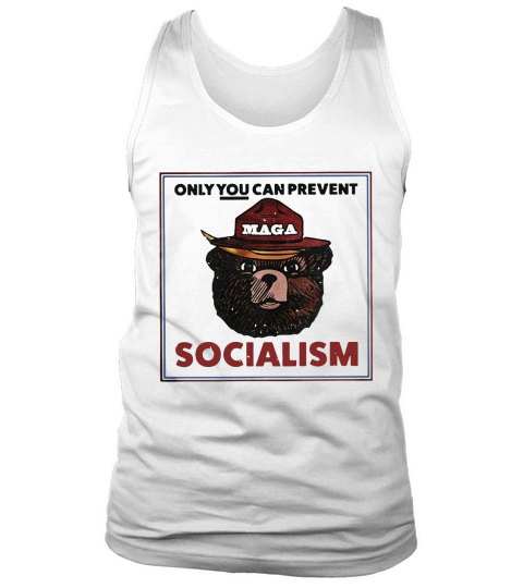 MAGA Bear only you can prevent socialism Tank Top Unisex