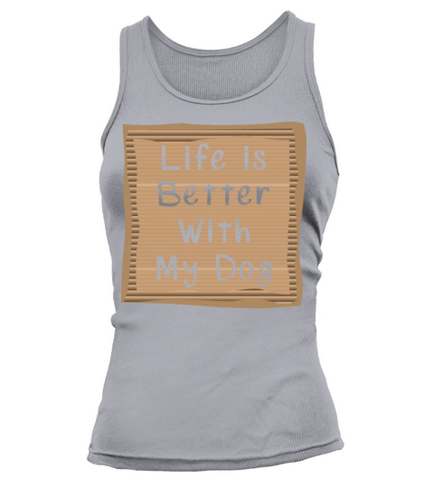 Dog Quote Cardboard Message Tank top Woman