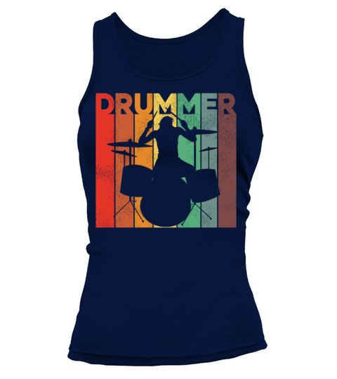 Drummer Drum Set Retro Vintage Tank top Woman