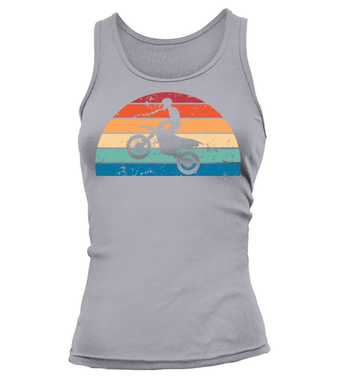 Retro Motocross Sunset Vintage Motorcycle Sunrise Tank top Woman