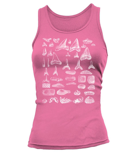 Shark Teeth T-Shirt by EncycloArt | Shells Fossils Tee Shirt Tank top Woman