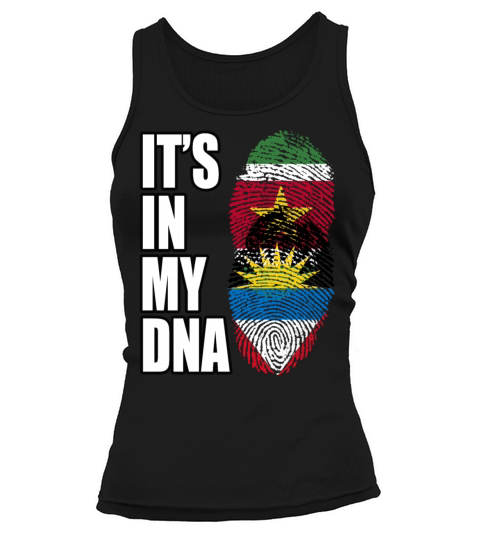 Surinamese And Antiguan Vintage Heritage DNA Flag Tank top Woman