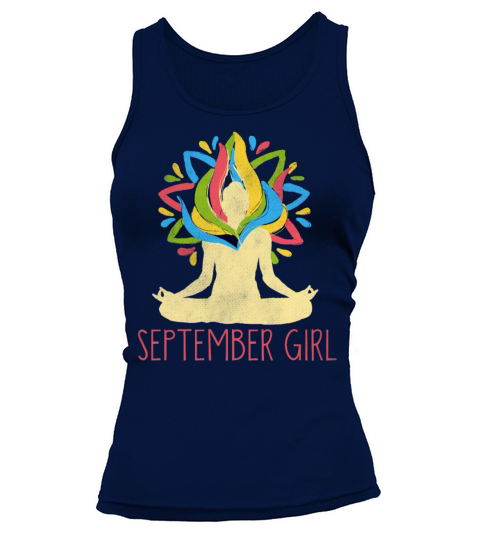 Yoga Mandala Meditation Birth Born Month September Tank top Woman