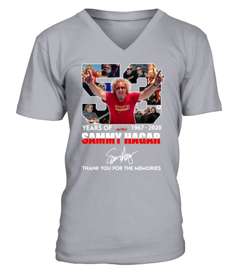 53 Years Of Sammy Hagar 1967 2020 signature shirt V-Neck T-shirt