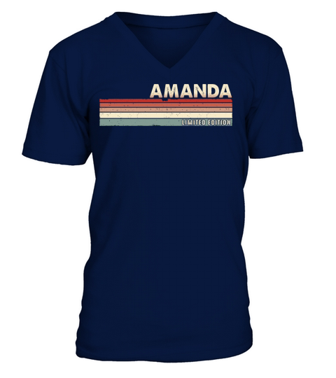Amanda - Funny Retro Vintage Name 80s 90s V-Neck T-shirt