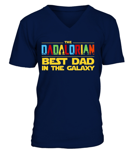 The Dadalorian best Dad in the Galaxy vintage shirtsh V-Neck T-shirt
