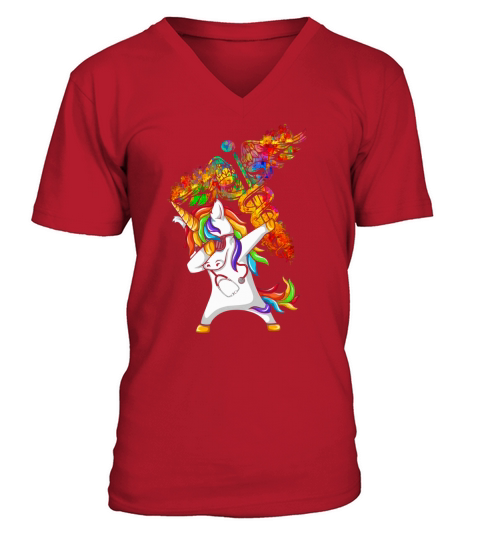 Unicorn Dabbing Nurse Shirt V-Neck T-shirt