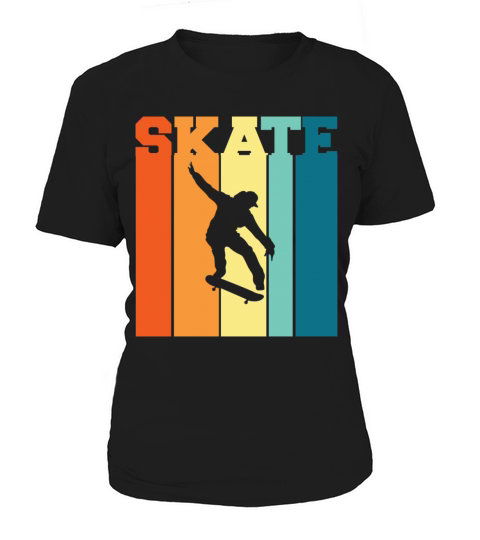 Skate Skateboard Retro Horizontal Sunset Women's T-Shirt