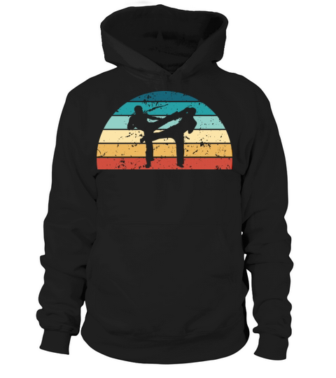 Retro Kickboxing Sunset Vintage sports Sunrise Hoodie Unisex