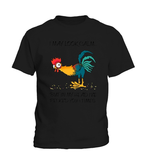 i may look calm but in my head ive pecked you 3 times - Ladies Flowy Tank Kids T-Shirt